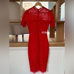 Lulus red lace dress